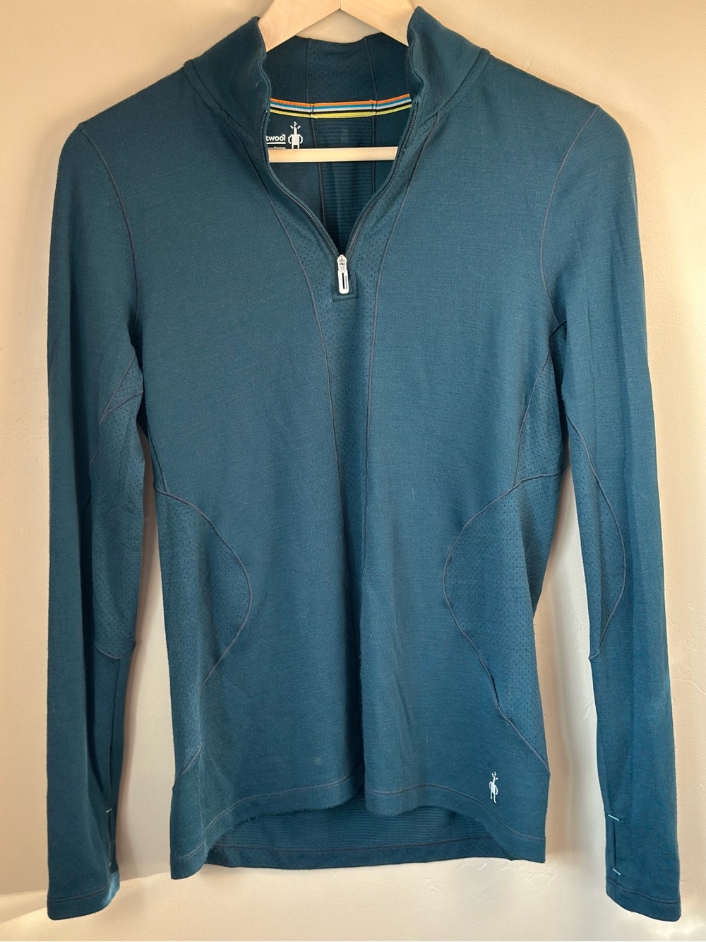 Smartwool Women’s Medium Teal Full Zip Long sleeve Performance Top